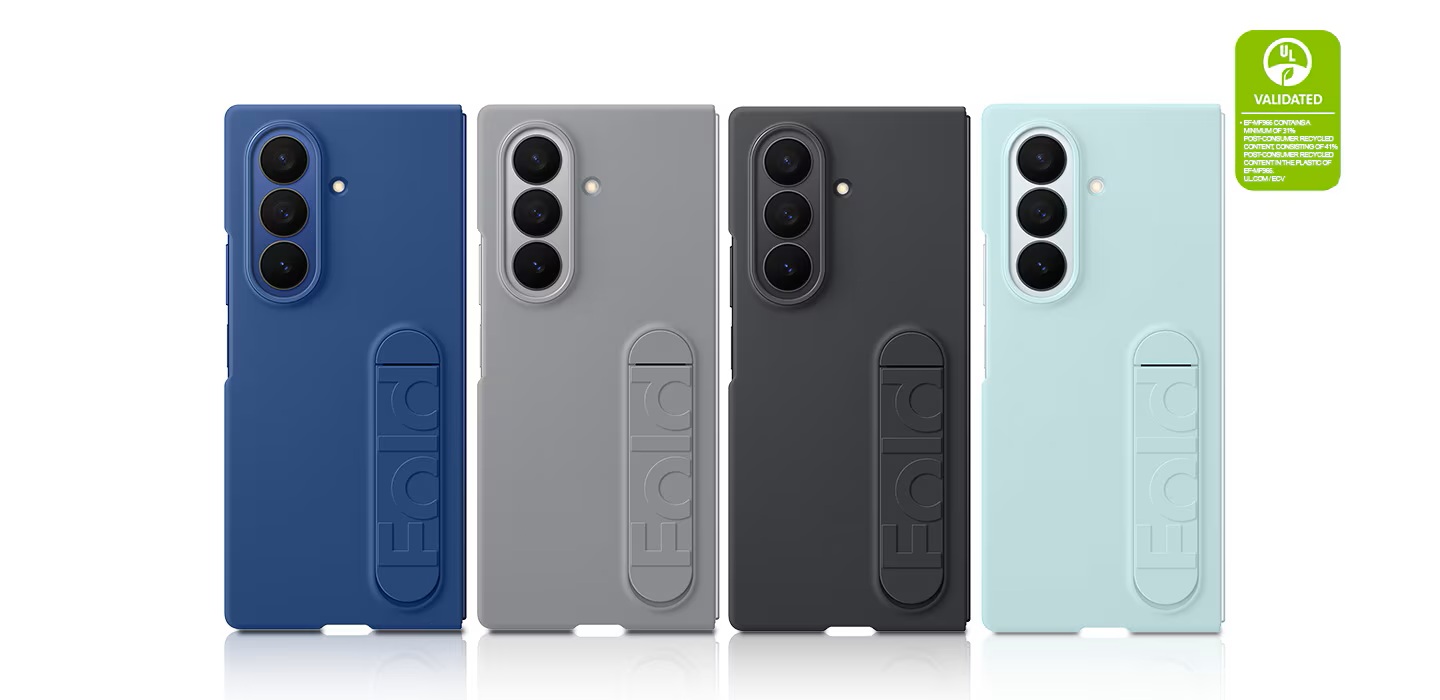 Оригинальный силиконовый чехол Samsung Silicone Case для Galaxy Z Fold7 (чёрный, серый, синий, голубой)