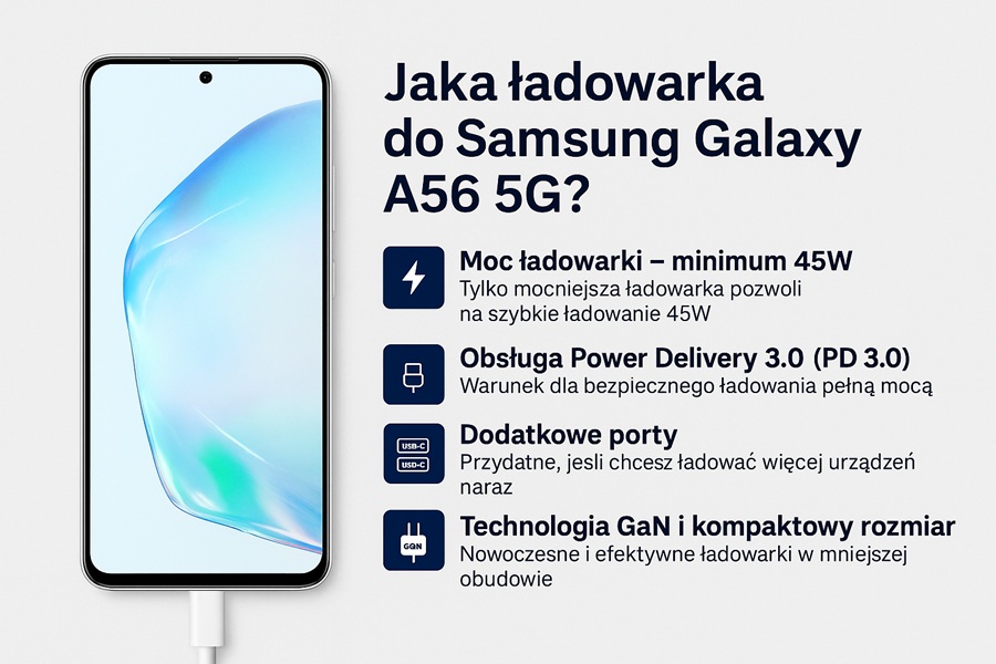 Какое зарядное для Galaxy A56 выбрать?