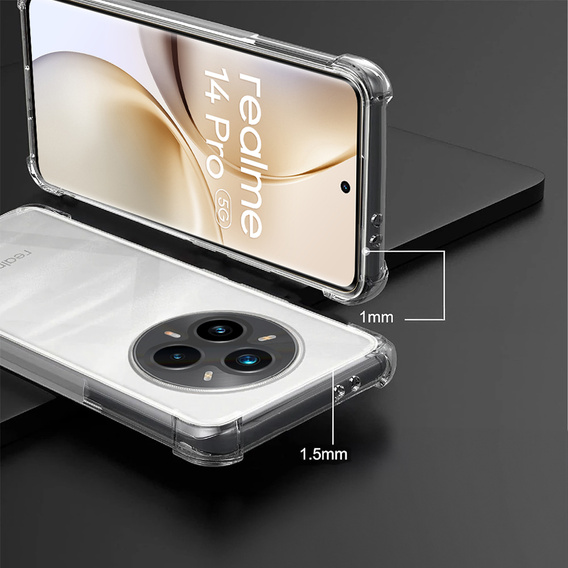 Чoхол до Realme 14 Pro 5G, Dropproof, прозорий