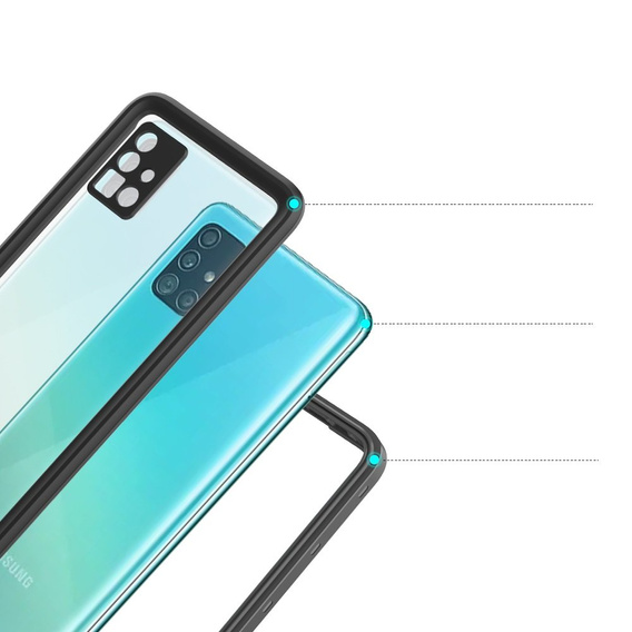 Водонепроникний чохол IP68 для Samsung Galaxy A51 4G, Redpepper, чорний