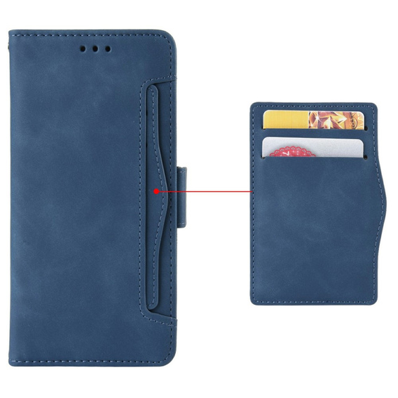 Футляр з клапаном для Oppo Reno 13F / Oppo Reno 13FS, Card Slot, темно-синій