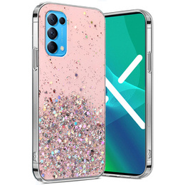 Чoхол до OPPO Reno 5 5G, Glittery, рожевий