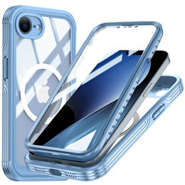 Чохол для iPhone 16E, Shockproof, зі склом, для MagSafe, м'яти