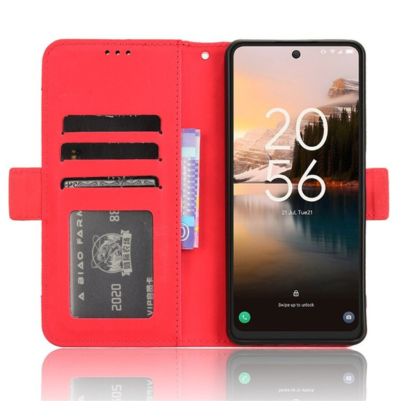 Откидной чехол для TCL 40 NxtPaper, Card Slot, красный