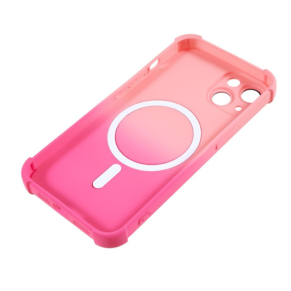 Силиконовый чехол для iPhone 13, градиентный магнитный, для MagSafe, розовый