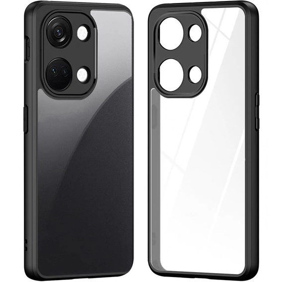 Чехол для Xiaomi Redmi Note 13 Pro 4G / Xiaomi Redmi Note 14S / Xiaomi Poco M6 Pro 4G, Fusion Hybrid, с защитой камеры, прозрачный / черный
