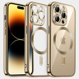 Чохол для iPhone 14 Pro, Electro MagSafe, золотий + Скло на екран