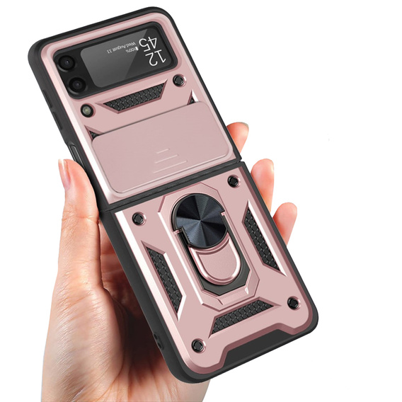Чохол NOX Camera Slide Samsung Galaxy Z Flip3 5G, CamShield Slide, рожевий rose gold