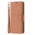 Чохол-книжка для Samsung Galaxy A15, Wallet Litchi Leather, коричневий + скло 9H 