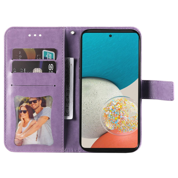Чохол-книжка для Samsung Galaxy A53 5G, Mandala Flower, фіолетовий