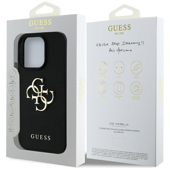 Чохол GUESS Grained Big 4G and Classic Logo для iPhone 16 Pro