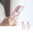 Чохол для Samsung Galaxy S22, Electro MagSafe, рожевий rose gold + Скло на екран