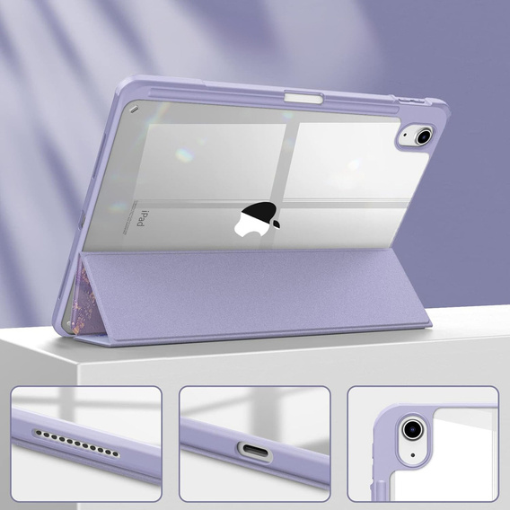 Чохол для iPad 10.9" 2022 (10 gen.), Smartcase Hybrid, з місцем для стилуса, Marble фіолетовий