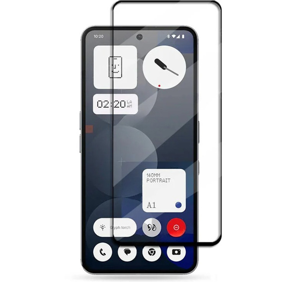3D загартоване скло для Nothing Phone 3A Pro, чорна рамка