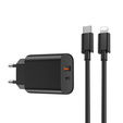 Сетевое зарядное устройство XO CE12, USB-C, 20 Вт + кабель USB-C - Lightning, белый