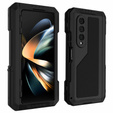 Бронированный чехол для Samsung Galaxy Z Fold 4 5G, алюминий, с подставкой и держателем стилуса, черный