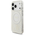 Чохол Guess IML Flowers Electroplated Allover With Beads Strap, для MagSafe, з ремінцем для iPhone 17 Pro