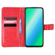 Футляр з клапаном для Motorola Moto G14, Crazy Horse Wallet, червоний