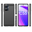 Чехол до Realme C55, Carbon, чёрный