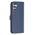 Откидной чехол для Samsung Galaxy A25 5G, BINFEN Wallet, синий + 9H стекло  