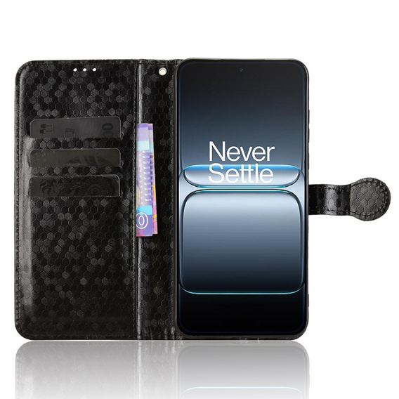 Флип-кейс для OnePlus Nord 5, Wallet Rhombus, чёрный