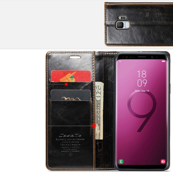 Флип-кейс CASEME для Samsung Galaxy S9, Waxy Textured, кофе