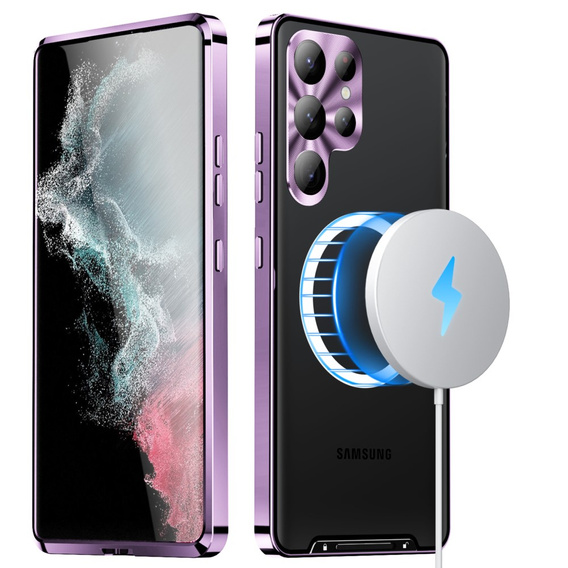 Защитный чехол для камеры Samsung Galaxy S23 Ultra, CamShield MagSafe, прозрачный / фиолетовый