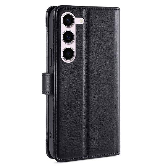 Откидной чехол для Samsung Galaxy S23, Wallet Zipper Pocket, чёрный