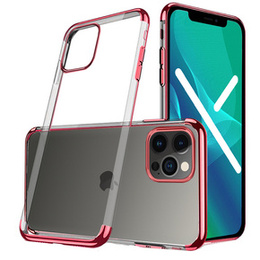 Etui ERBORD TPU Frame do iPhone 13 Pro Max  - Clear / Red
