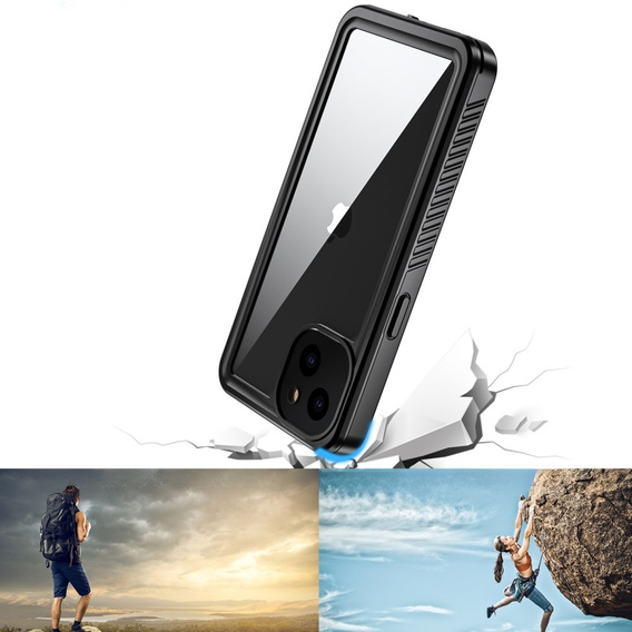 Водонепроницаемый чехол IP68 для iPhone 13, чёрный