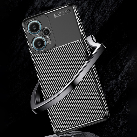 Чoхол до Poco F5 5G, Carbon Gel, чорний