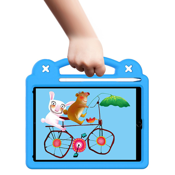 Детский чехол для iPad 9.7" 2018/2017 (6/5 gen.) / Pro 9.7" 2016, Cute Patterns, с подставкой, синий