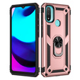 Броньований Чoхол до Motorola Moto E20/E30/E40, Nox Case Ring, рожевий rose gold