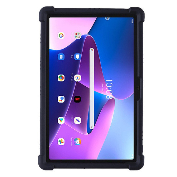 Силиконовый чехол для Lenovo Tab M10 Plus 10.6 Gen 3 TB-125F TB-128F, Impact, бронированный, чёрный