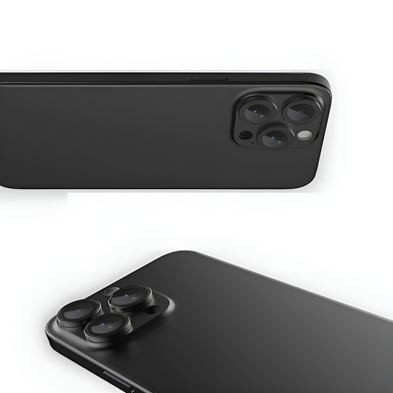2x закаленное стекло ERBORD OPTIK Pro для камеры iPhone 16 Pro / 16 Pro Max, чёрный