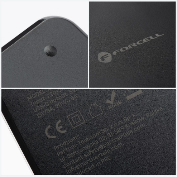 Універсальний блок живлення для ноутбука Forcell E856 USB-C 90 Вт зі змінними наконечниками