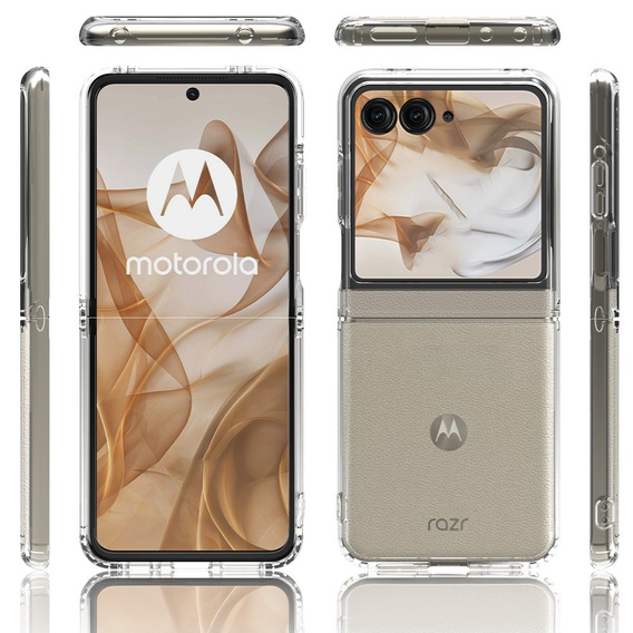 Чехол до Motorola Razr 50 5G / Razr 60 5G, Fusion Hybrid, прозрачный