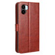 Откидной чехол для Xiaomi Redmi A1 4G / A2 4G, Crazy Horse Wallet, коричневый