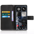 Откидной чехол для CMF Nothing Phone 2 Pro, Crazy Horse Wallet, чёрный