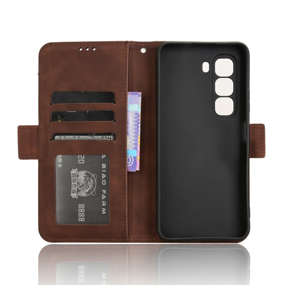 Футляр з клапаном для Infinix Hot 50 Pro 4G, Card Slot, коричневий