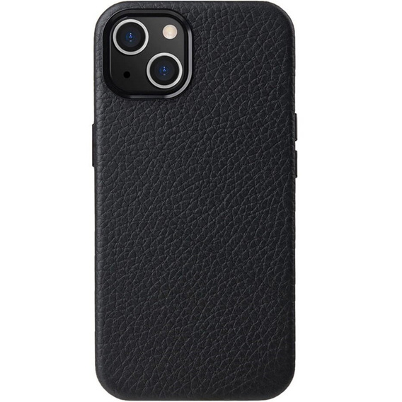Чохол MELKCO для iPhone 15 Plus, шкіра для MagSafe, чорний