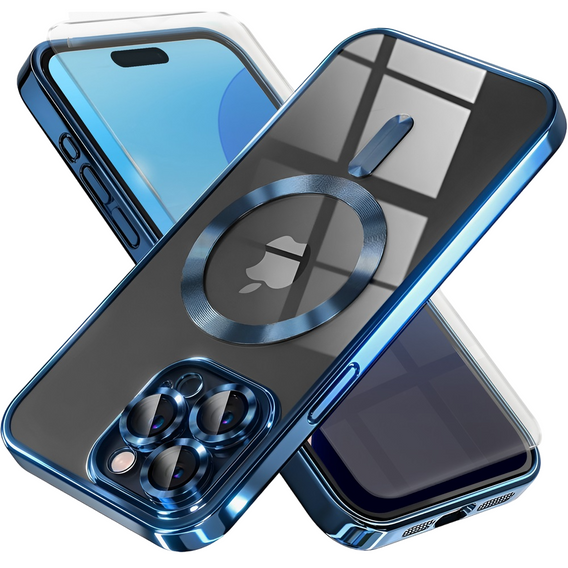 Чохол для iPhone 16 Pro, Electro MagSafe, м'яти + Скло на екран