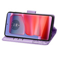 Чохол-книжка для Motorola Edge 50 Ultra, Butterfly, фіолетовий