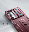 Бронированный чехол для Samsung Galaxy A16, Dexnor Full Body (Two Frames), красный