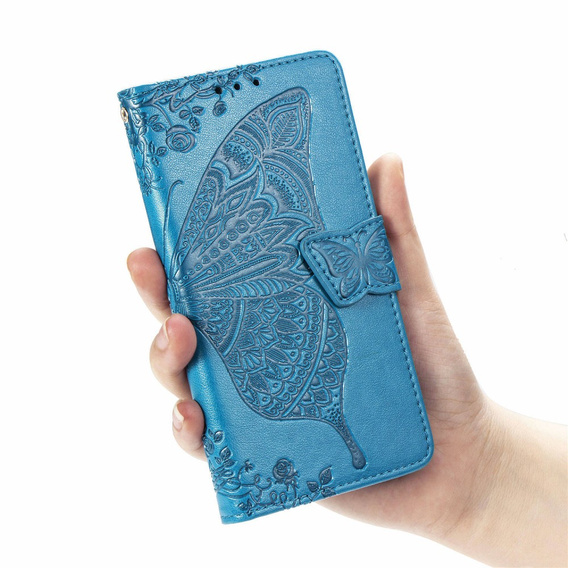 Откидной чехол для Samsung Galaxy A51 4G, Butterfly, синий