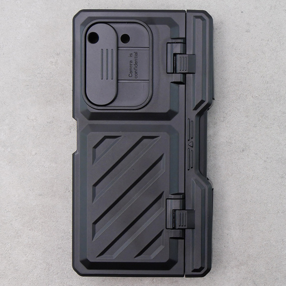 Чехол для Samsung Galaxy Z Fold5 5G, чехол-кикстенд, с подставкой и стеклом, черный