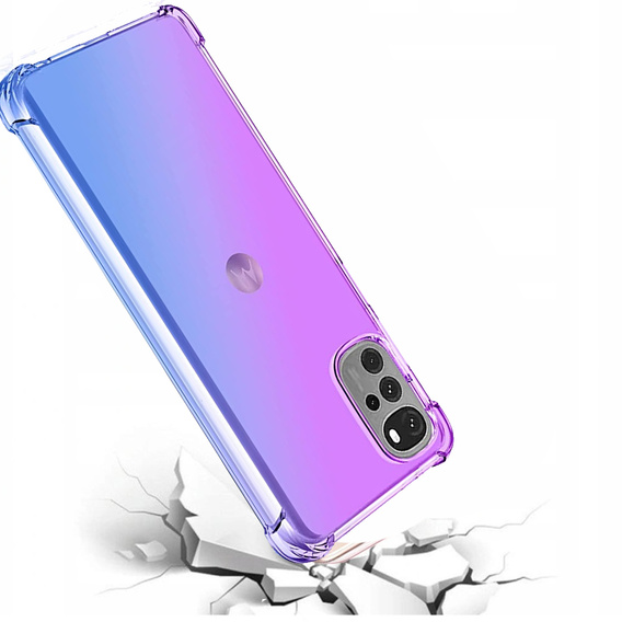 Чехол для Motorola Moto G22, Gradient Dropproof, Фиолетовый / синий