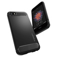 Чoхол Spigen до iPhone 5 5S SE, Rugged Armor, чорний