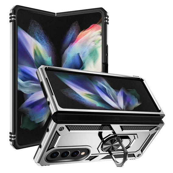 Броньований Чoхол до Samsung Galaxy Z Fold 4 5G, Nox Case Ring, сріблястий