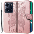 Чохол-книжка для Infinix Note 30 5G, Butterfly, рожевий rose gold